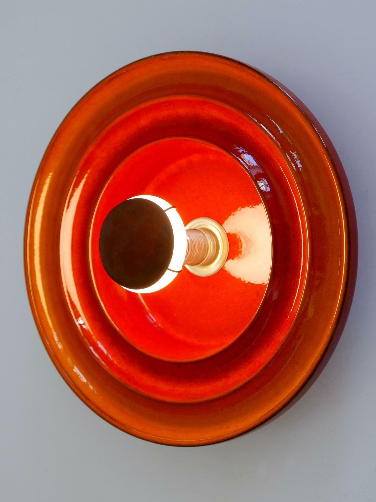 Lighting Highly Decorative Mid Century Modern Ceramic Sconce Or Wall Light Germany 1960s photo