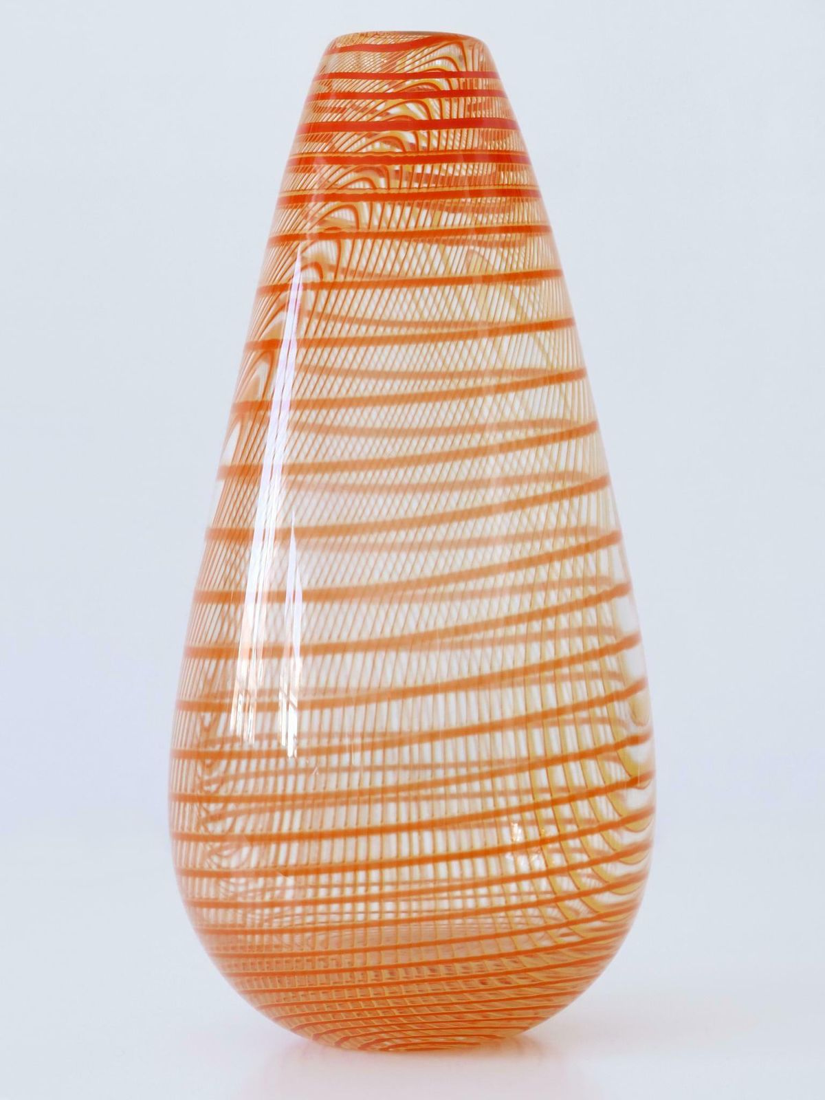 Signed & Limited Edition Art Glass Vase By Olle Brozén For Kosta Boda Sweden photo 1955.0