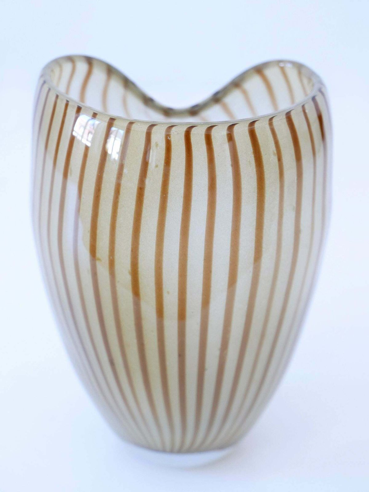 Decorative Mid Century Modern Murano Glass Vase Italy 1960s photo vintage
