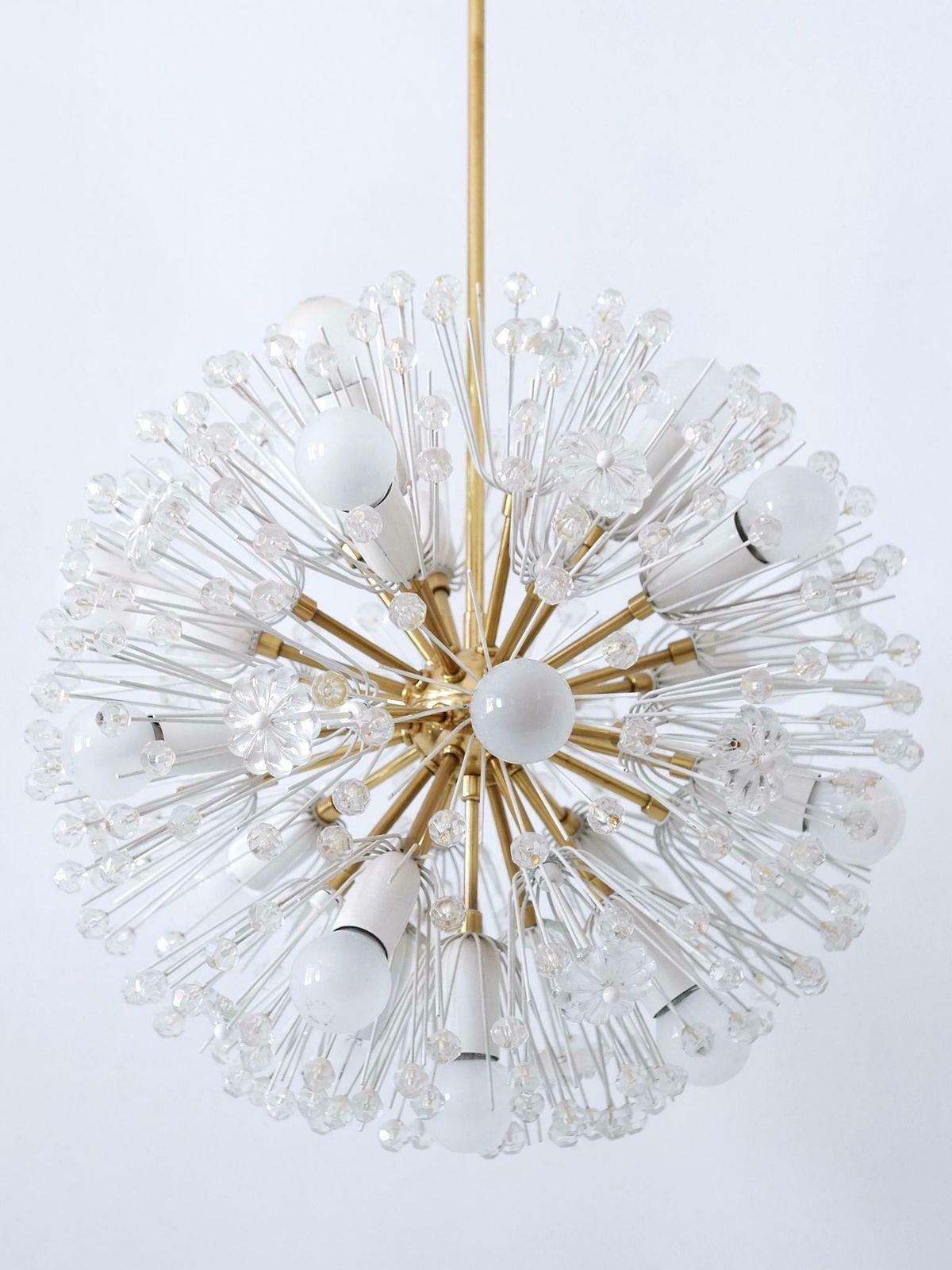 Amazing 17 Lights Chandelier Dandelion By Emil Stejnar For Rupert Nikoll 1950s photo for sale