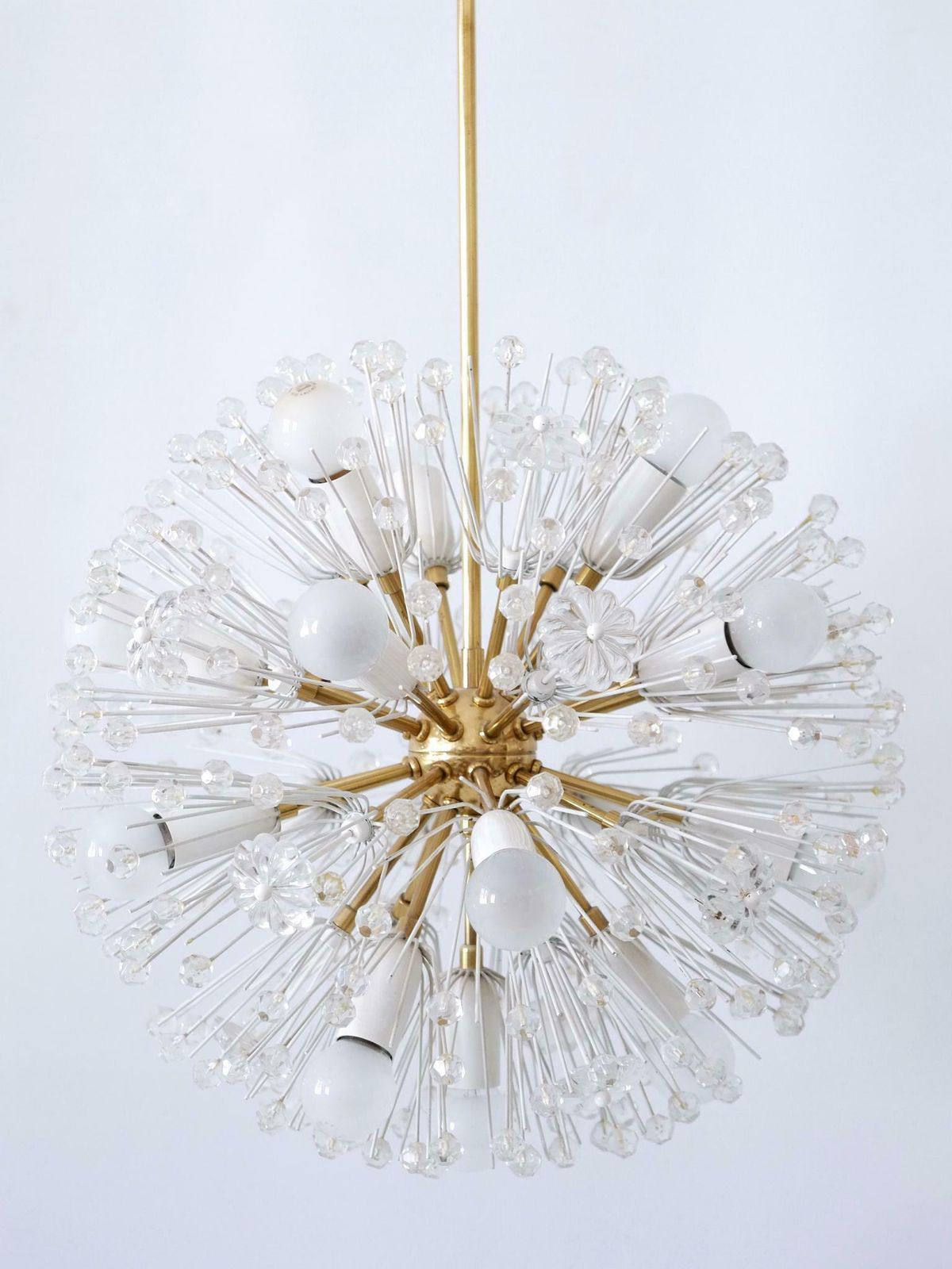Lighting Amazing 17 Lights Chandelier Dandelion By Emil Stejnar For Rupert Nikoll 1950s photo