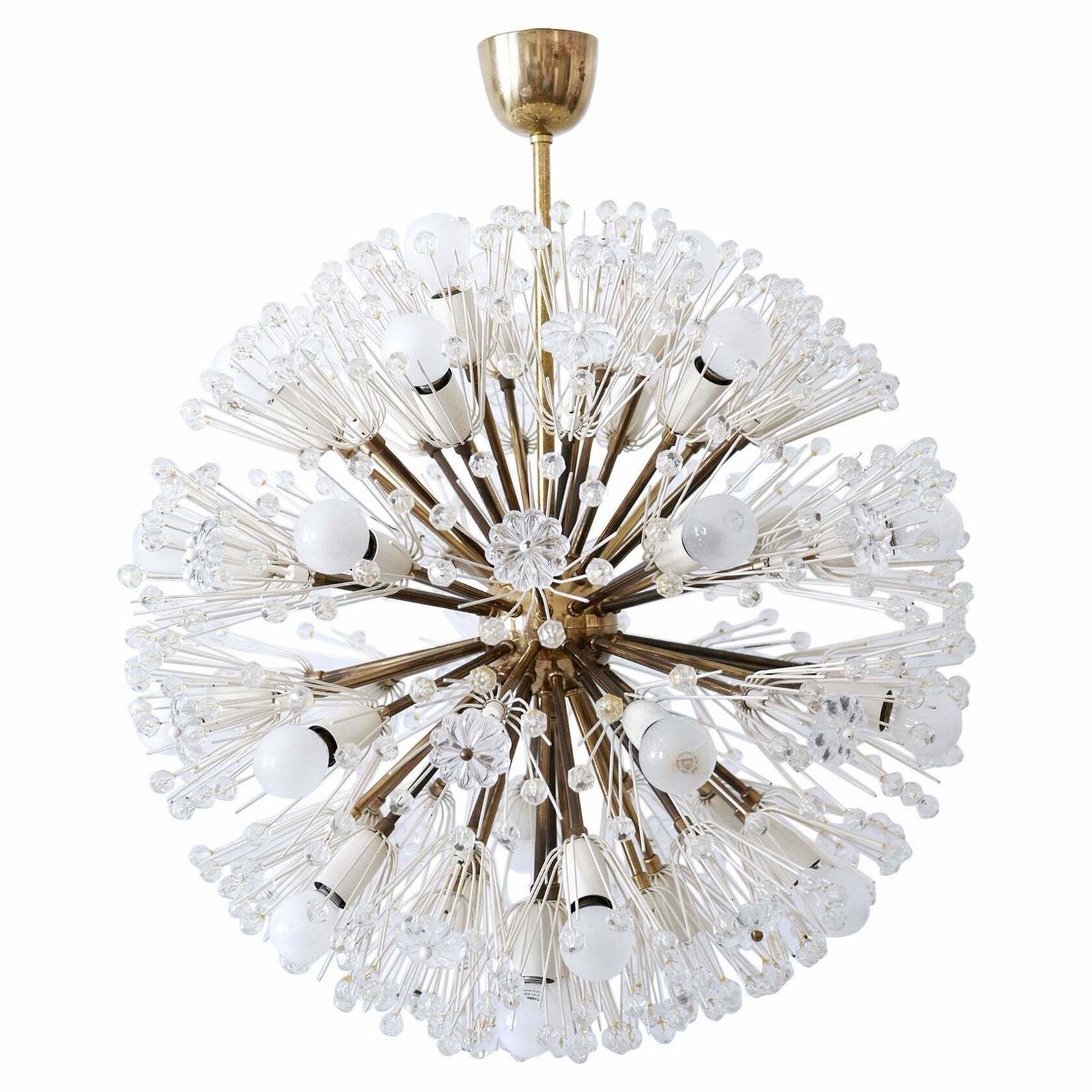 Large 33 Lights Chandelier Dandelion By Emil Stejnar For Rupert Nikoll 1950s
