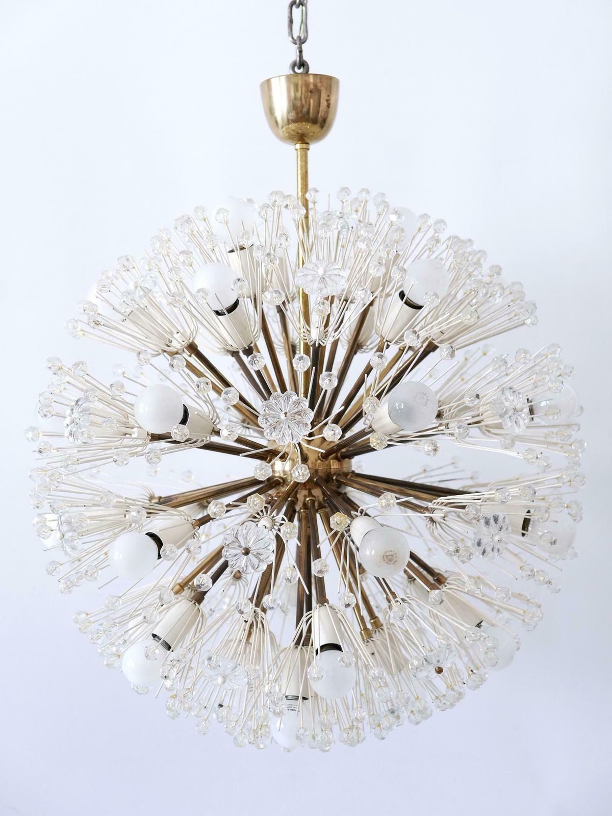 Large 33 Lights Chandelier Dandelion By Emil Stejnar For Rupert Nikoll 1950s photo furniture