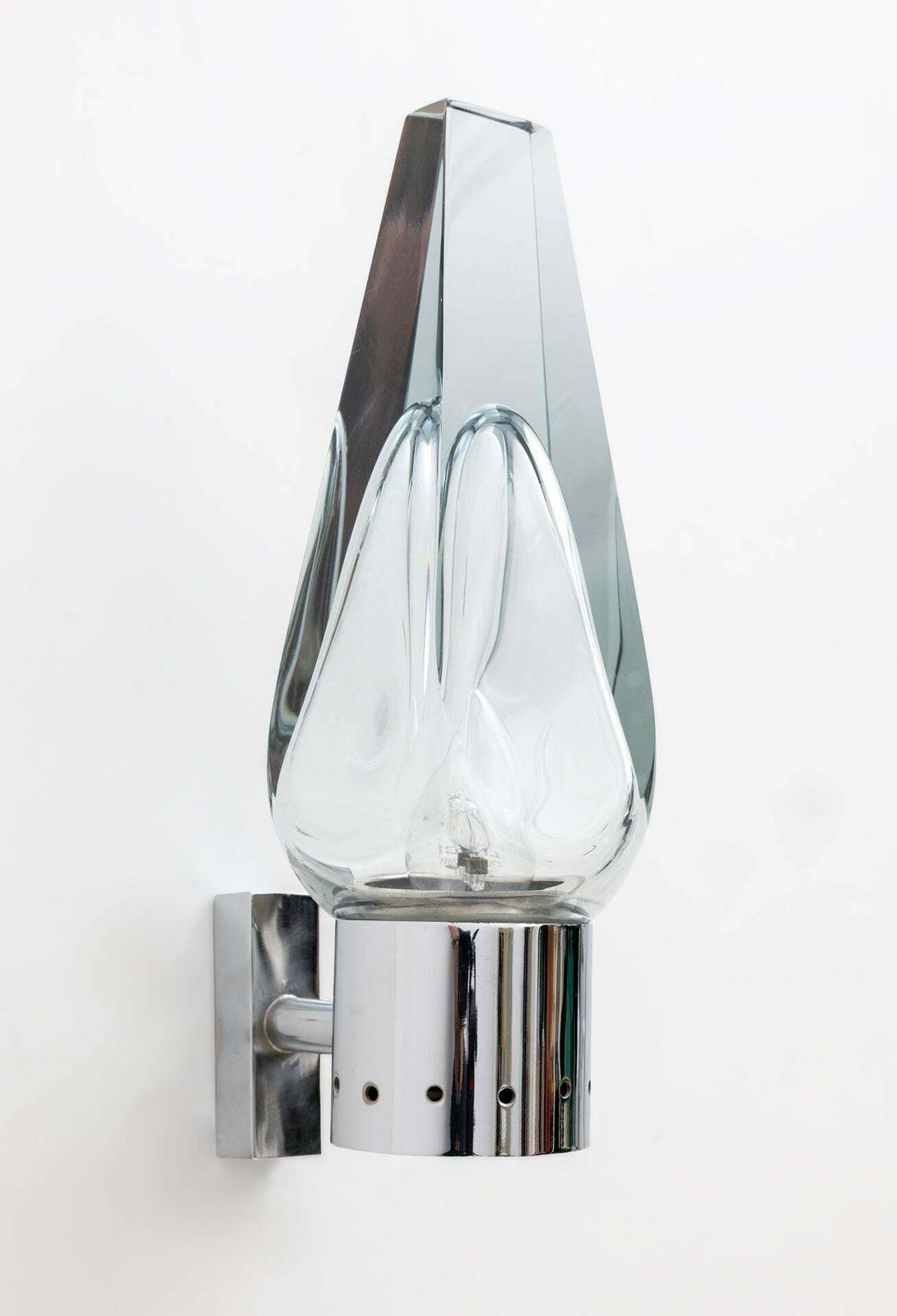 Pair Of Mid Century Modern Murano Glass Sconces By Flavio Poli For Seguso, 1960s photo for sale