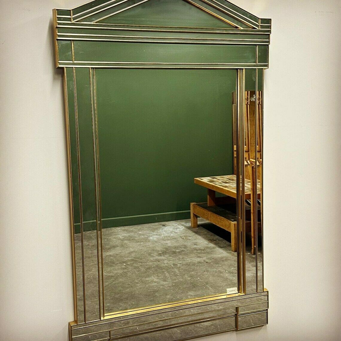 Large Vintage Hollywood Regency Mirror By Deknudt, 1980s Belgium. photo Home Decor
