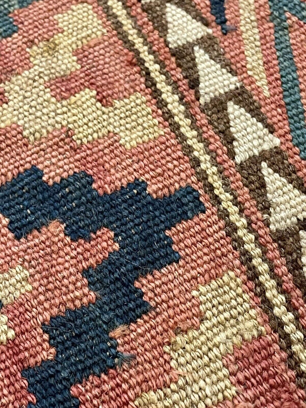 Small Antique Kurdish Kilim Rug Circa 1900 83cm X 60cm photo furniture