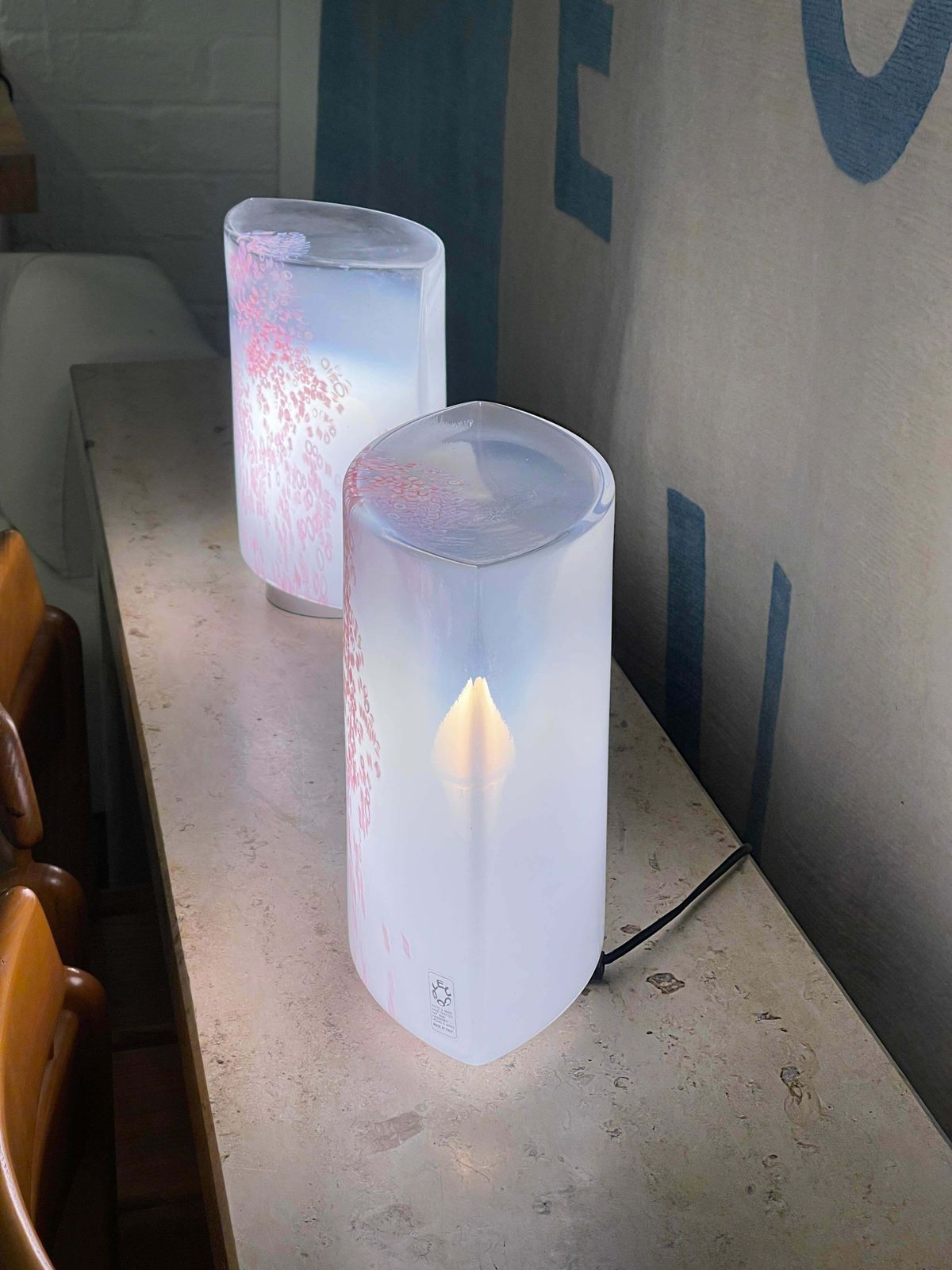 Pair Of Idra Lamps By Rosanna Toso photo Lighting