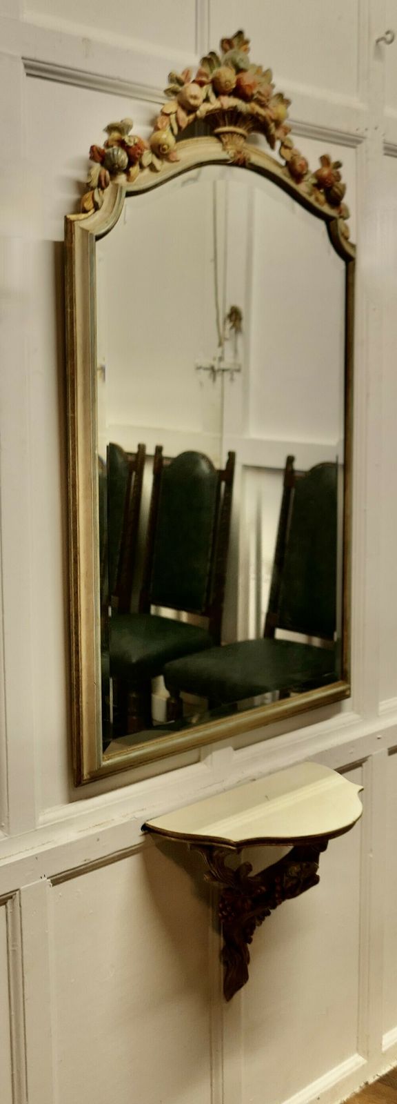 Carved And Painted Console Mirror And Shelf photo Home Decor