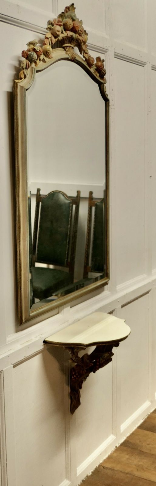 Carved And Painted Console Mirror And Shelf photo vinterior