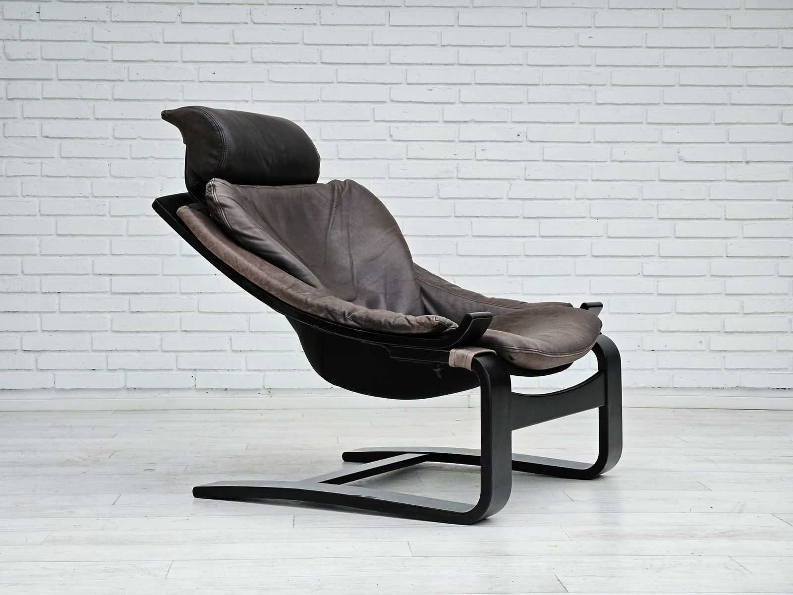 1970s, Swedish Design By Ake Fribyter For Nelo, Kroken Lounge Chair, Original Condition.