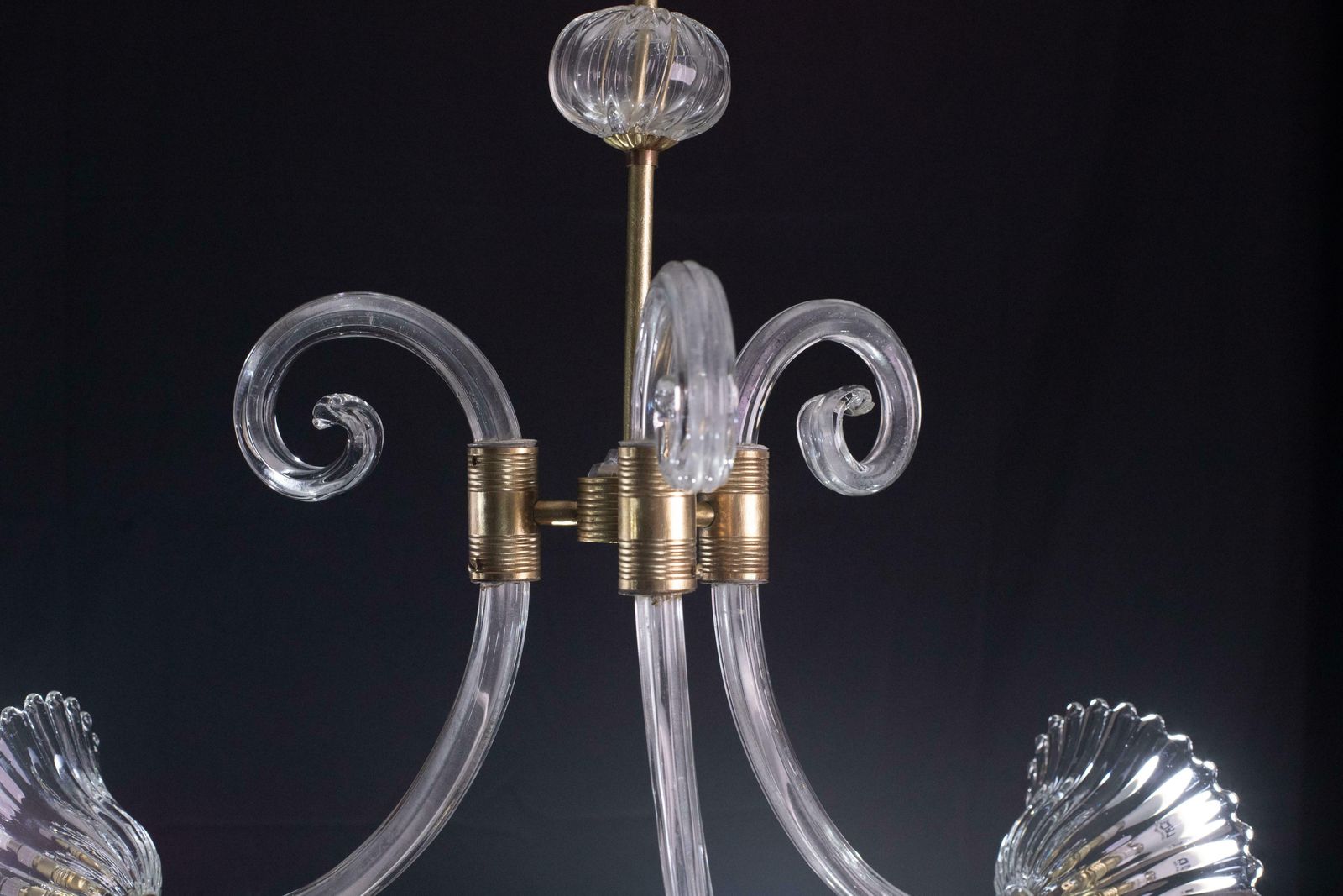 Elegant Art Decò Chandelier By Barovier E Toso, 1940s photo Lighting