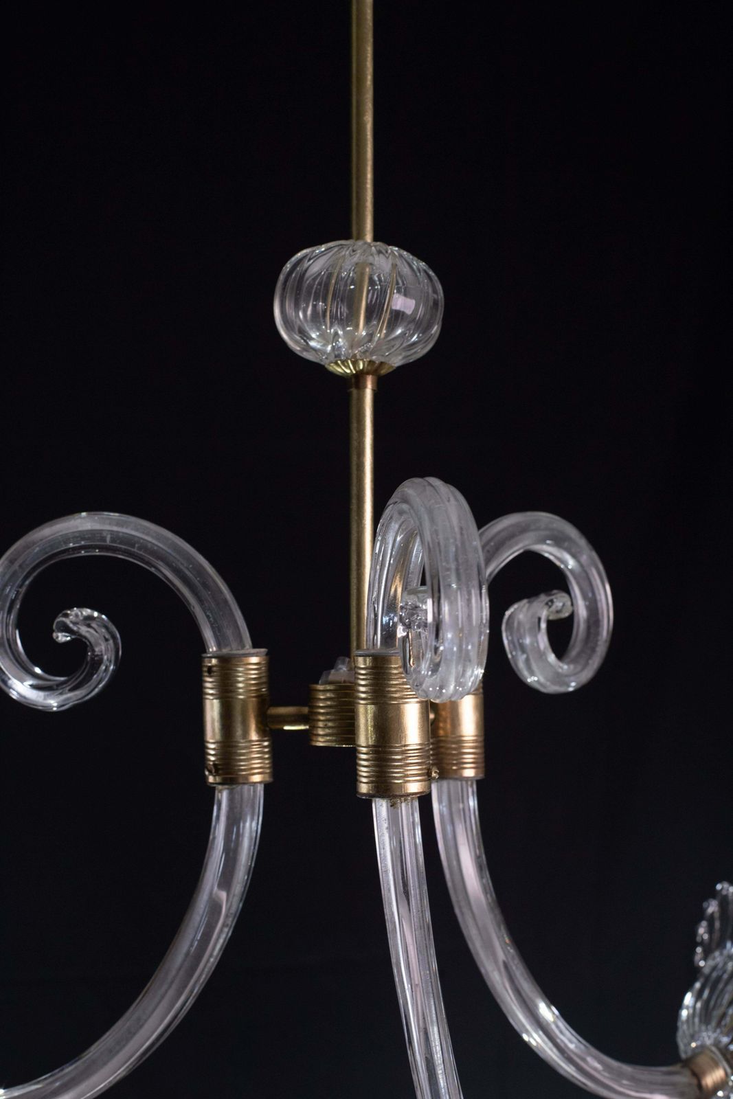 Elegant Art Decò Chandelier By Barovier E Toso, 1940s photo 1770.0