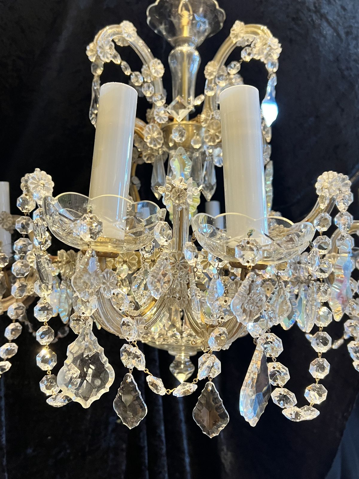 4400.0 A Pair Of  Italian Twelve Light Antique Marie Theresa Chandeliers (We Have Four In Total Of These) photo