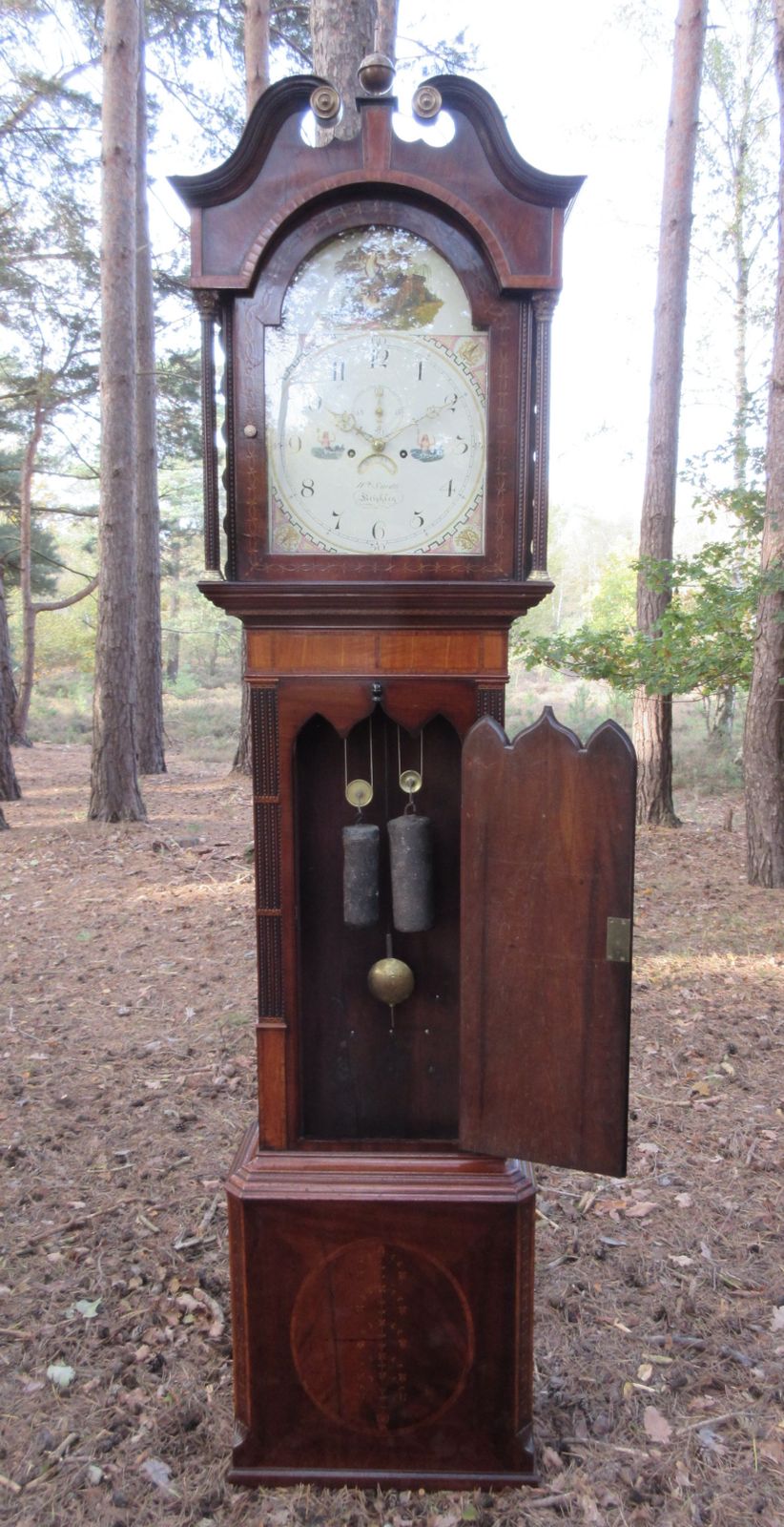 Fine Early 19th Century 8 Day Painted Dial Mahogany Longcase Clock By William Smith, Keighley, Circa 1810 photo for sale