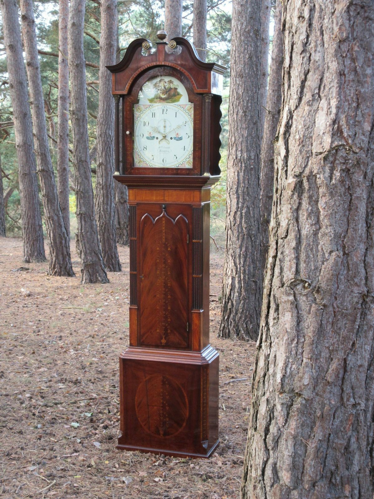 Fine Early 19th Century 8 Day Painted Dial Mahogany Longcase Clock By William Smith, Keighley, Circa 1810 photo buy