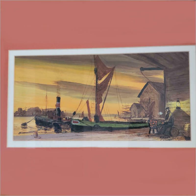 Seascape Watercolour By Frank Edwards photo for sale