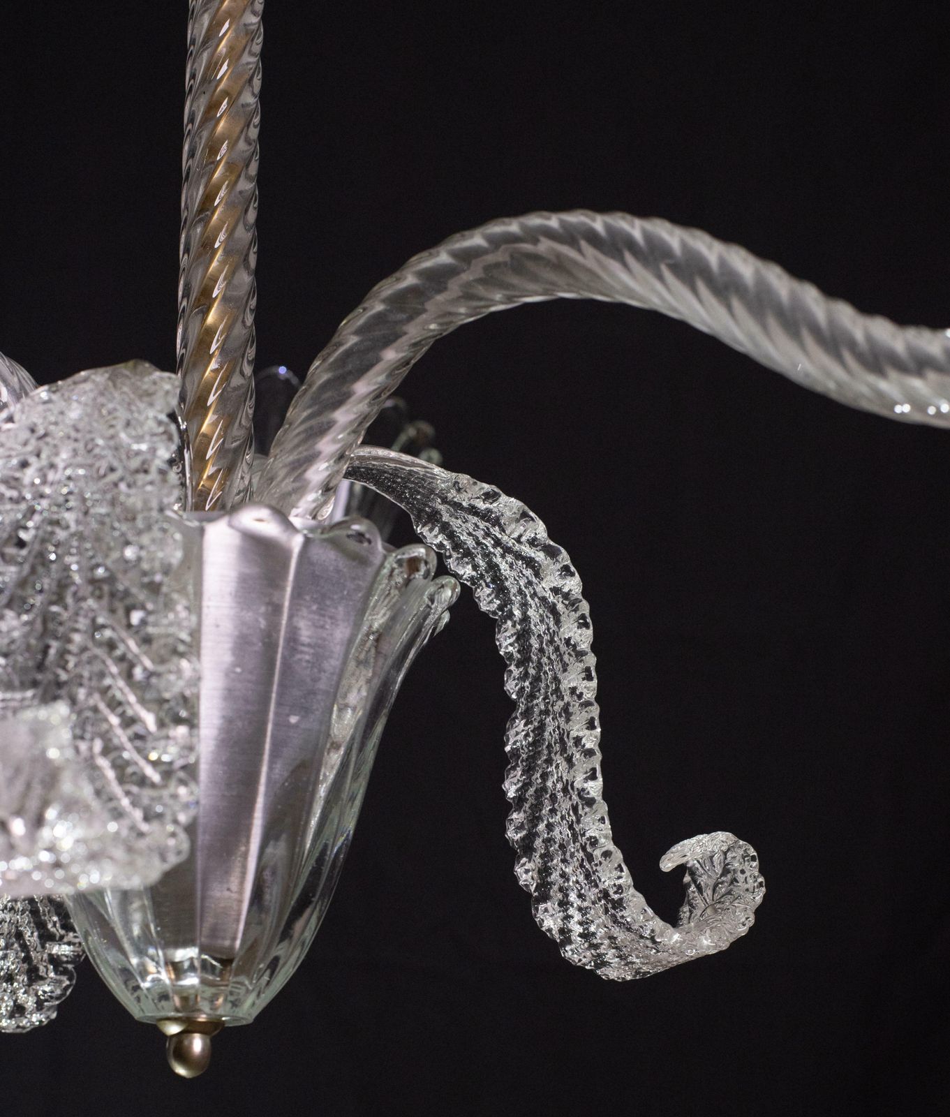photo for sale Exceptional Three Arms Chandelier By Barovier E Toso, 1950s
