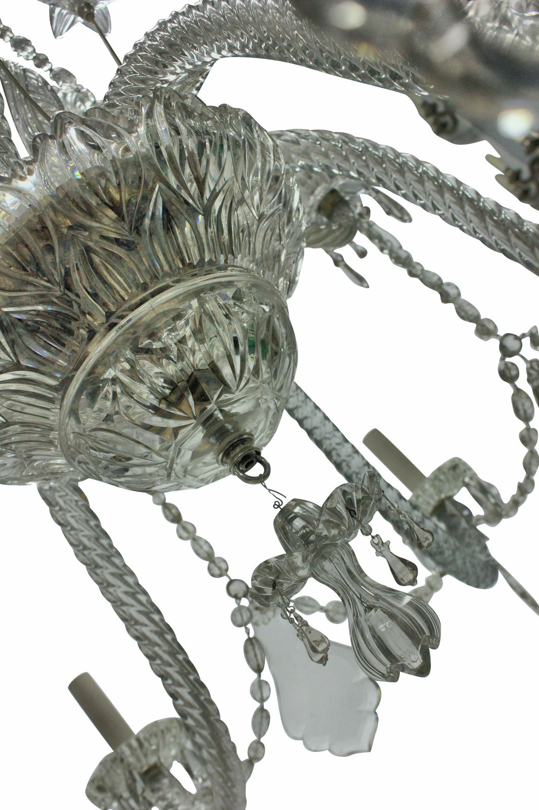 A Large French Twelve Arm Baccarat Chandelier photo for sale
