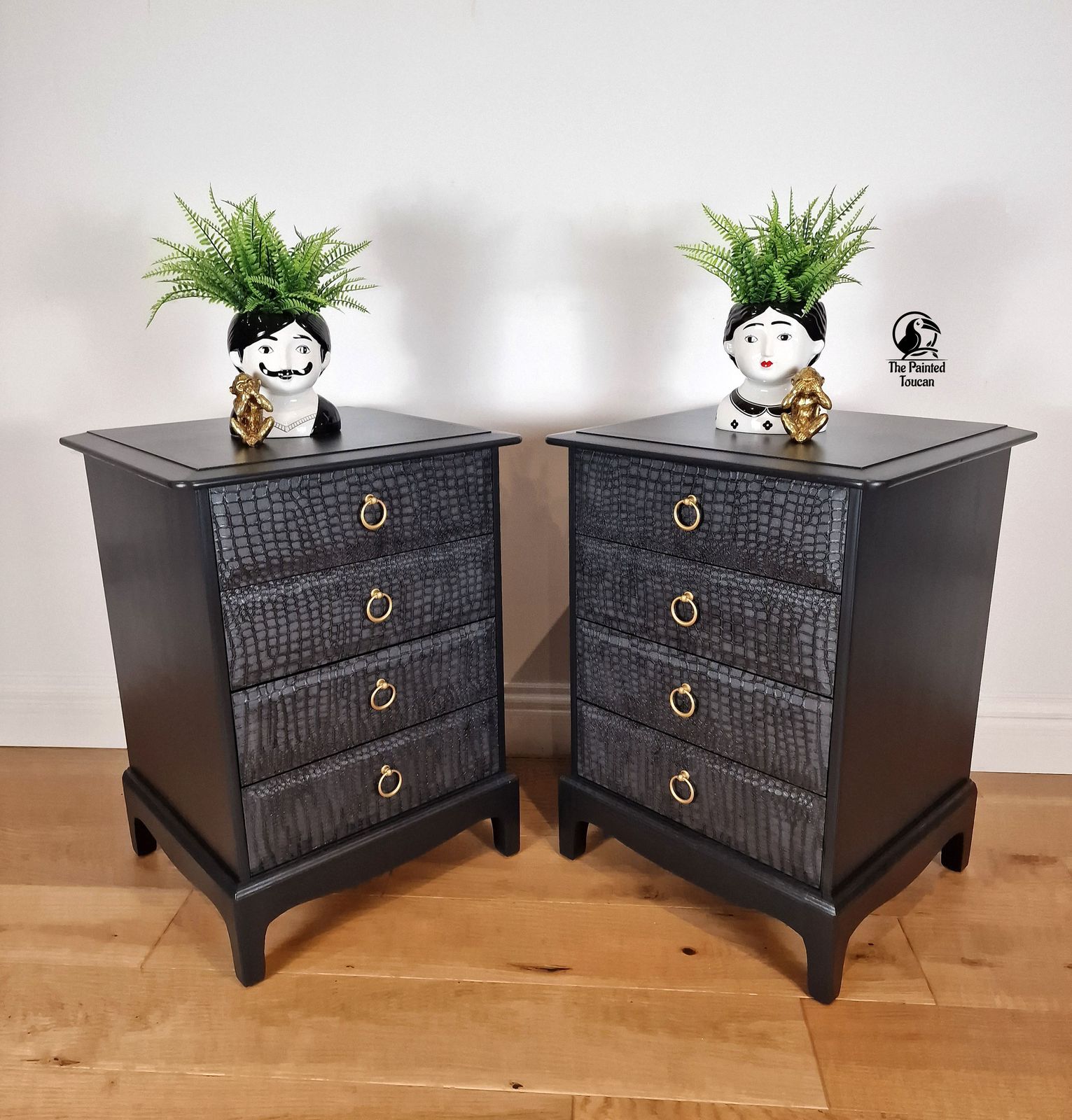 Set Of Stag Bedside Tables Chest Of Drawers   Custom Order photo for sale
