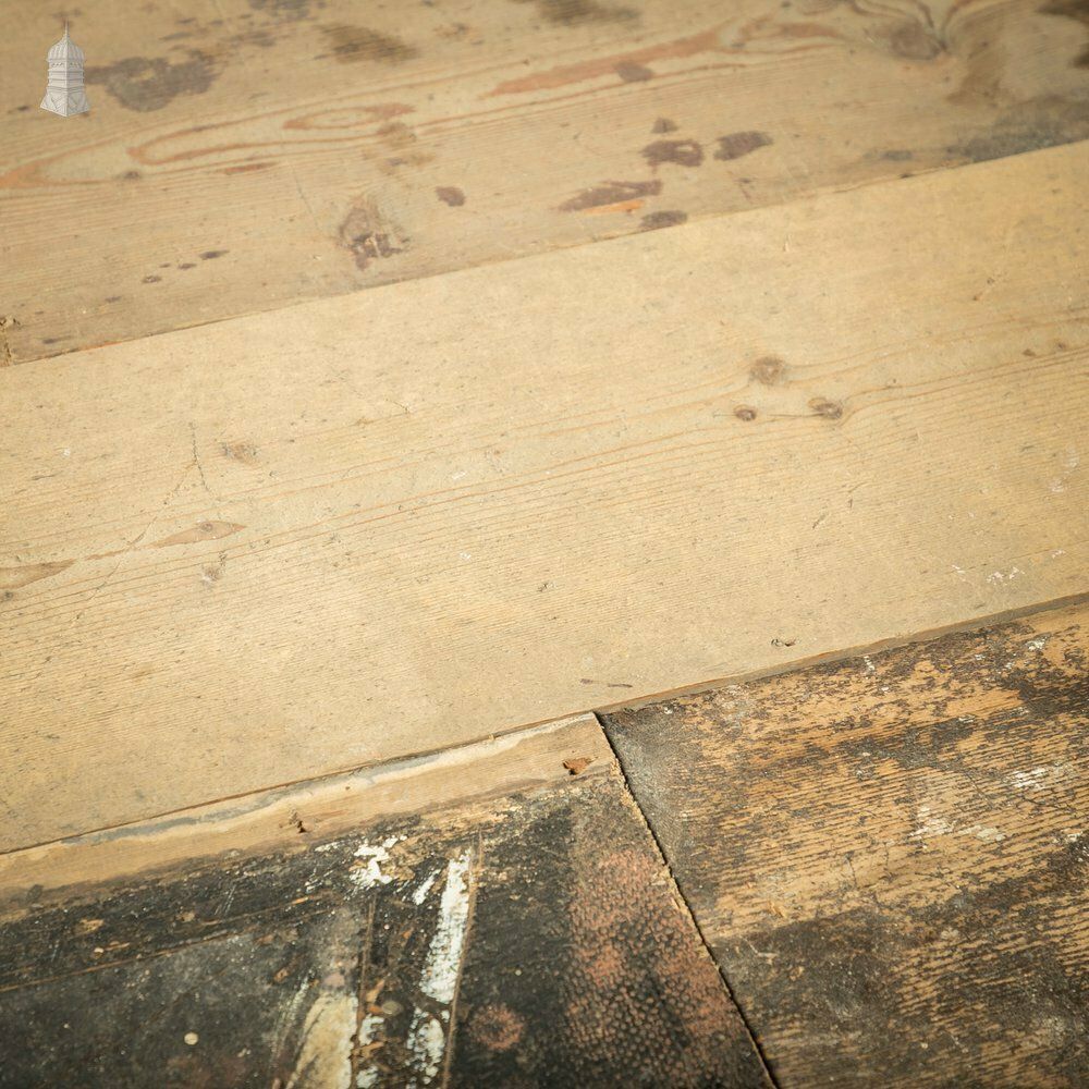 photo vinterior Georgian Pine Floorboards, 8.75" Wide Original Reclaimed Floorboards, Batch Of 32 Square Metres