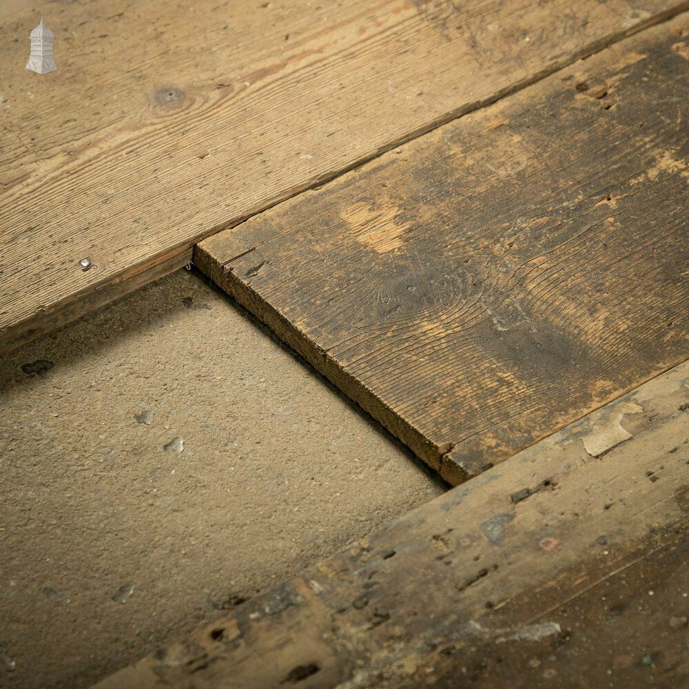 photo buy Georgian Pine Floorboards, 8.75" Wide Original Reclaimed Floorboards, Batch Of 32 Square Metres