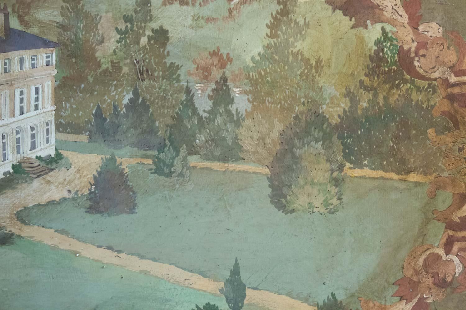 Oil On Canvas 20th Century Of The Chateau De La Marche En Nievre photo vinterior