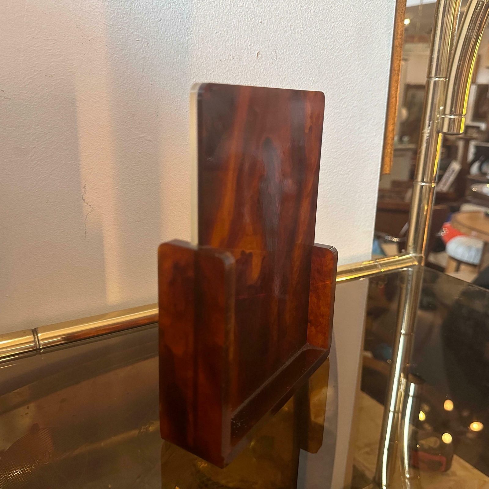 photo furniture 1970s Mid Century Modern Fake Tortoise Lucite Italian Rectangular Picture Frame