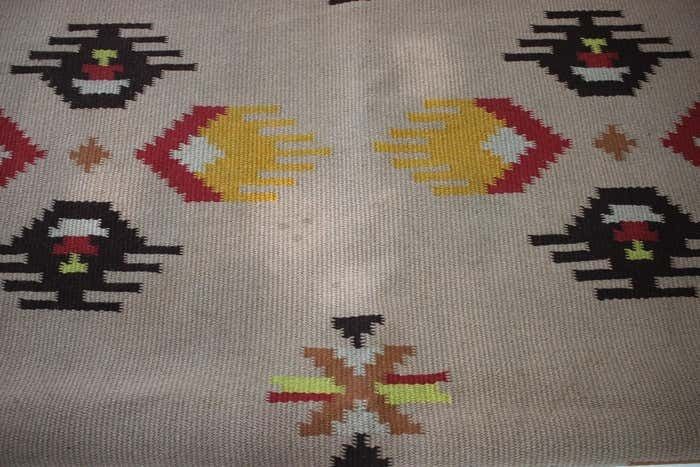 photo vinterior 1940s Kilim Wool Carpet/Rug, Czechoslovakia