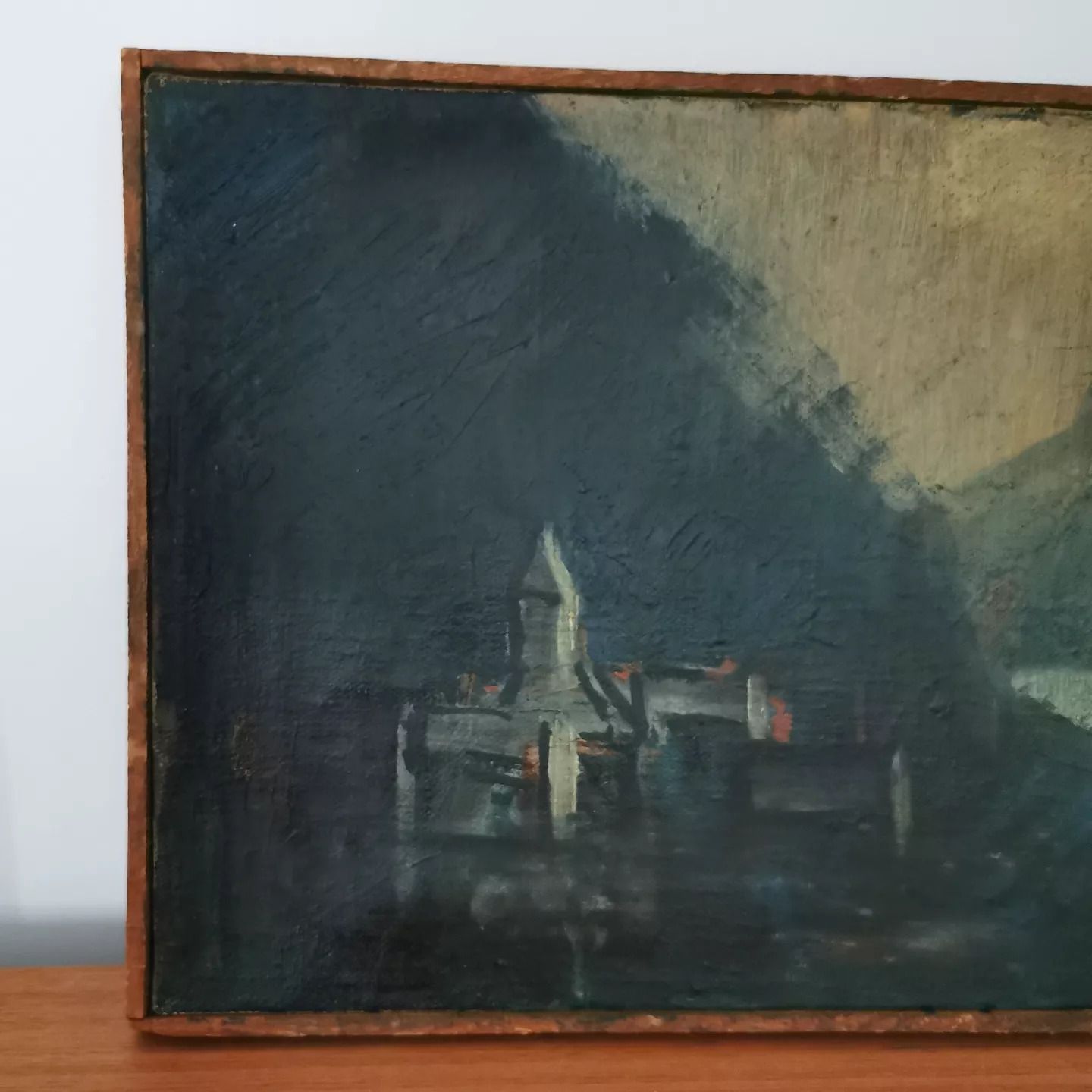 Modernist Painted Landscape Of Bø, Vågø, Faroe Islands By Danish Artist Per Damm photo Art
