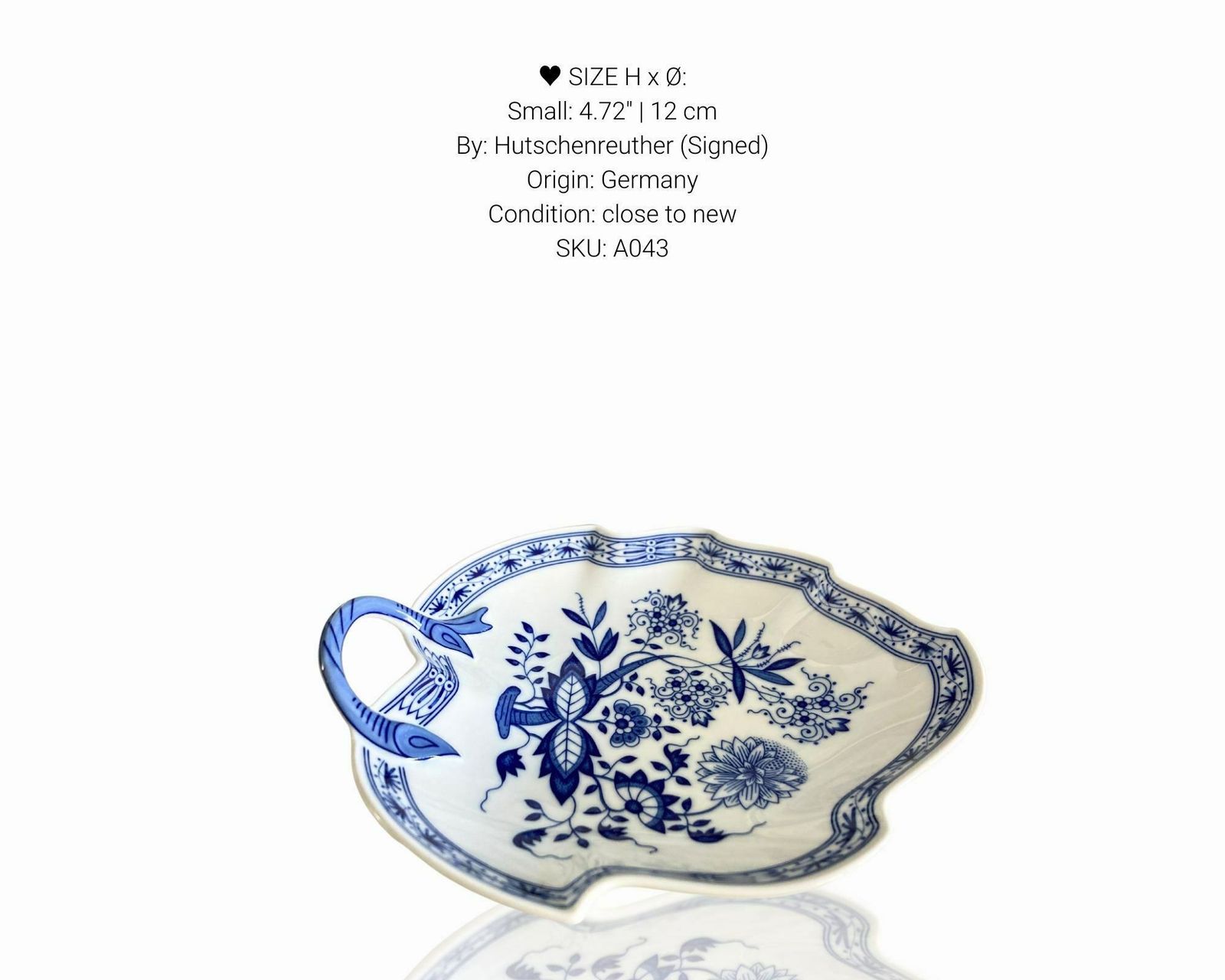 Blue Onion Borden Porselein Bladvorm Hutschenreuther 6 Stuks photo buy