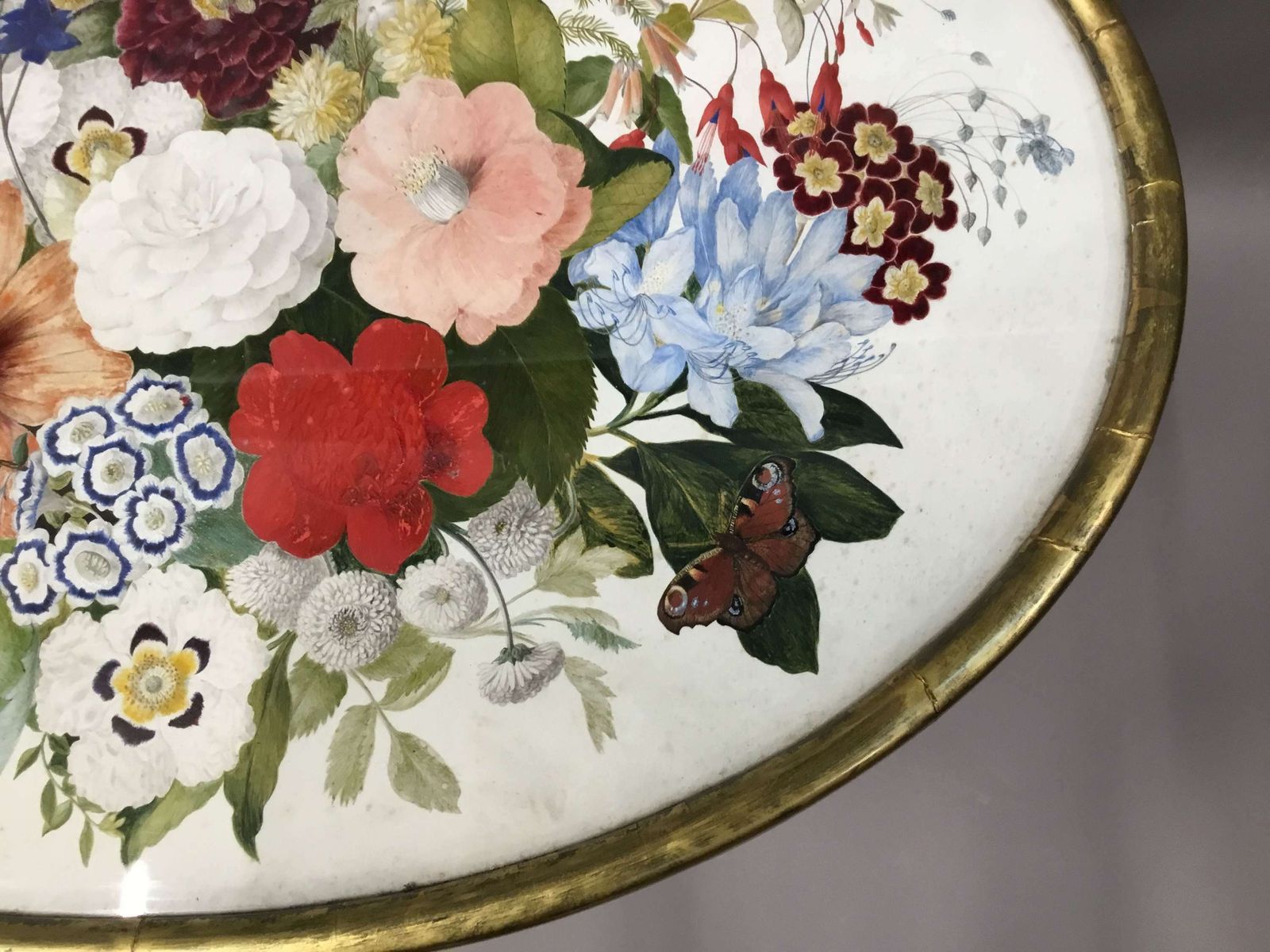 photo buy Splendid Regency Painted Top Oval Occasional Table