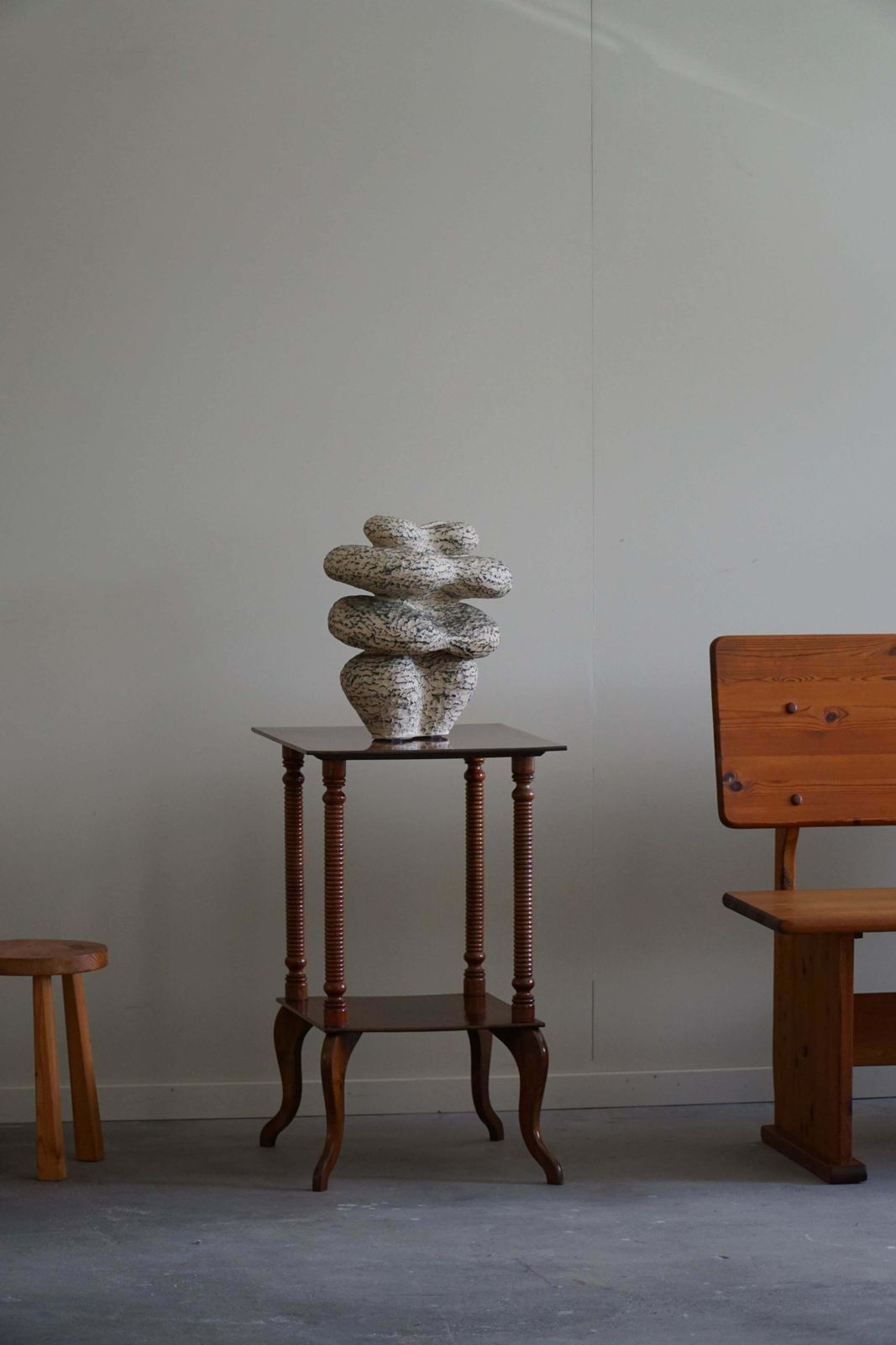 Danish Side Table / Pedestal With Finely Carved Legs, Early 20th Century photo furniture
