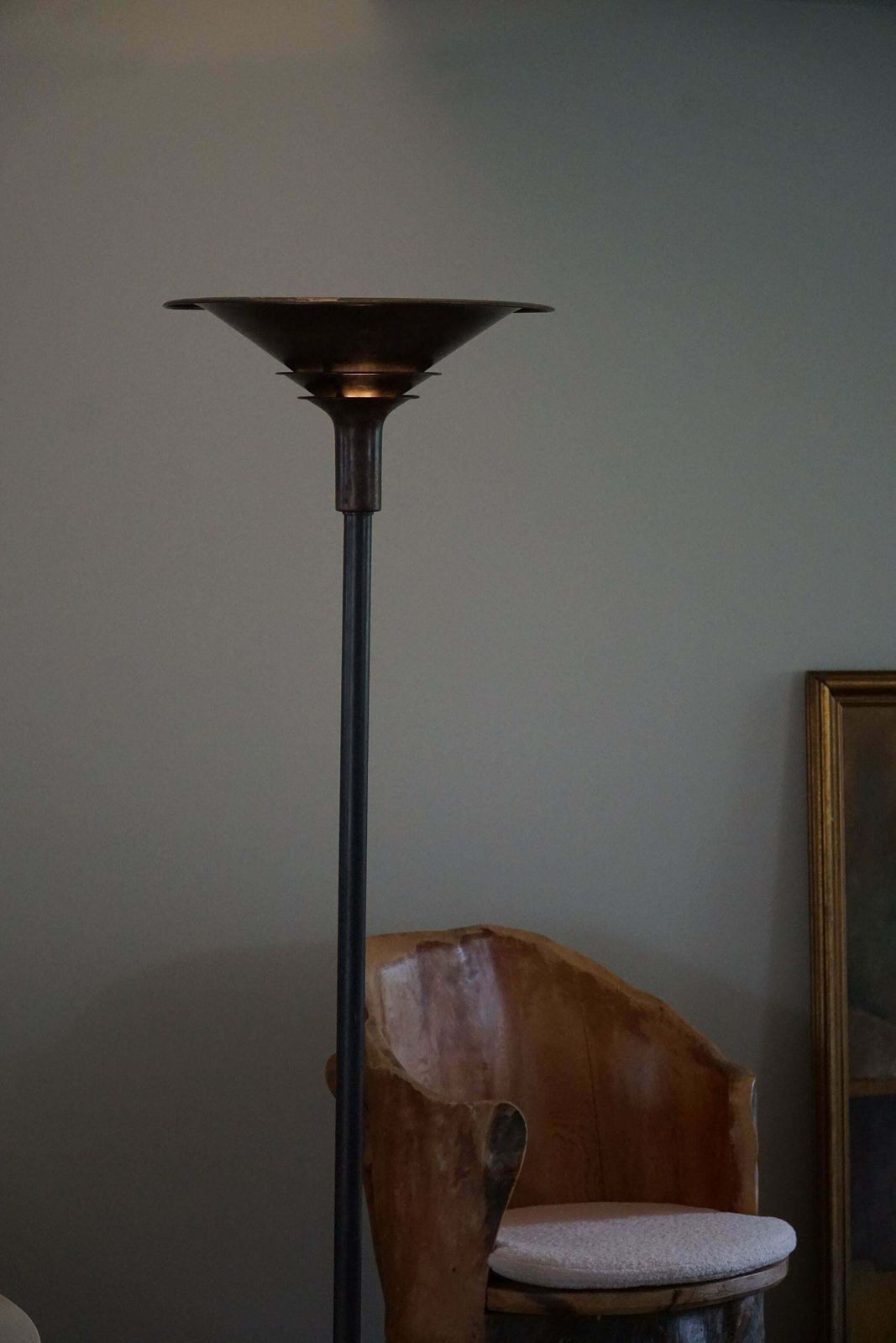 photo furniture Danish Art Deco Uplight Floor Lamp By Louis Poulsen, Model "A Lamp", 1930s