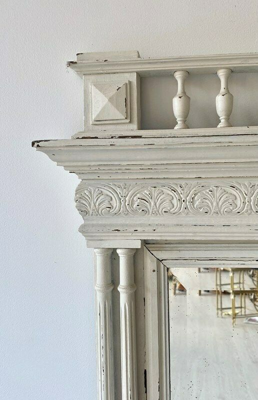 Antique French Painted Henri II Mirror photo 795.0