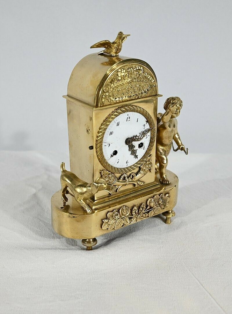 Small Travel Clock, Empire Period – Early 19th Century photo for sale