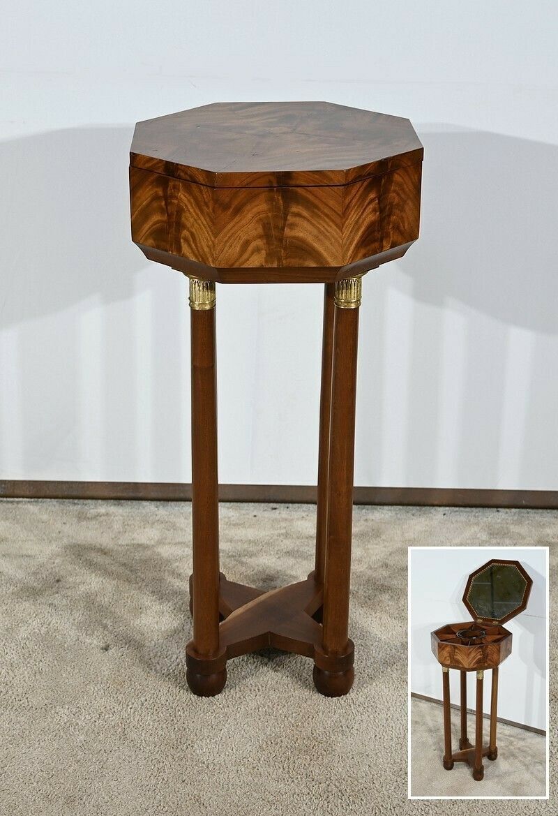 Small Powder Pedestal Table, Empire Style – 2nd Half Of The 19th Century
