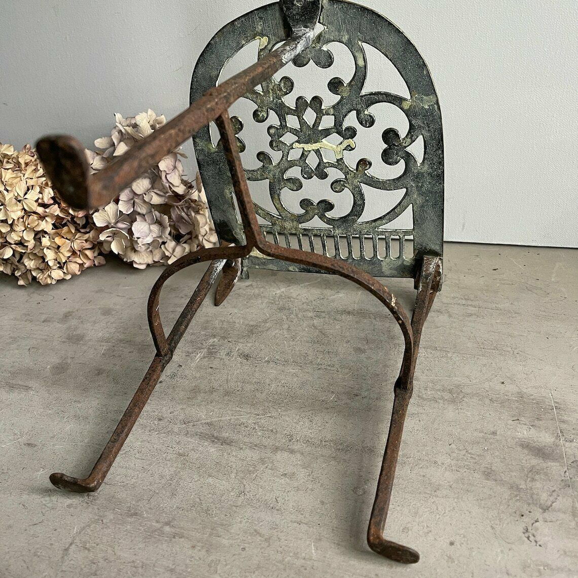 Antique English Brass And Iron Fireside Trivet   Decorative Plant Stand   19th Century   Farm House Kitchen photo 51.0