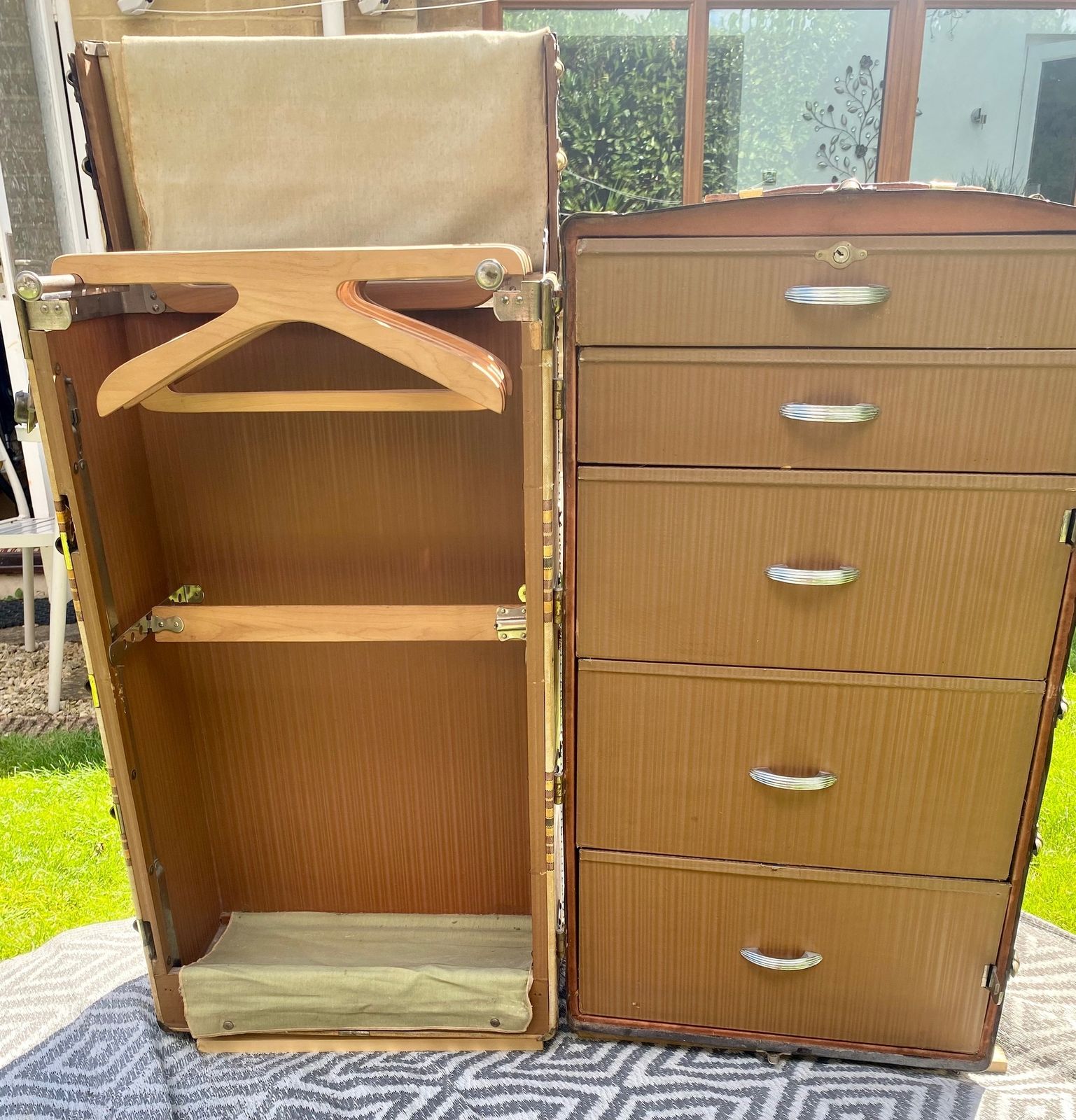 Vintage Travel Steamer Wardrobe photo furniture