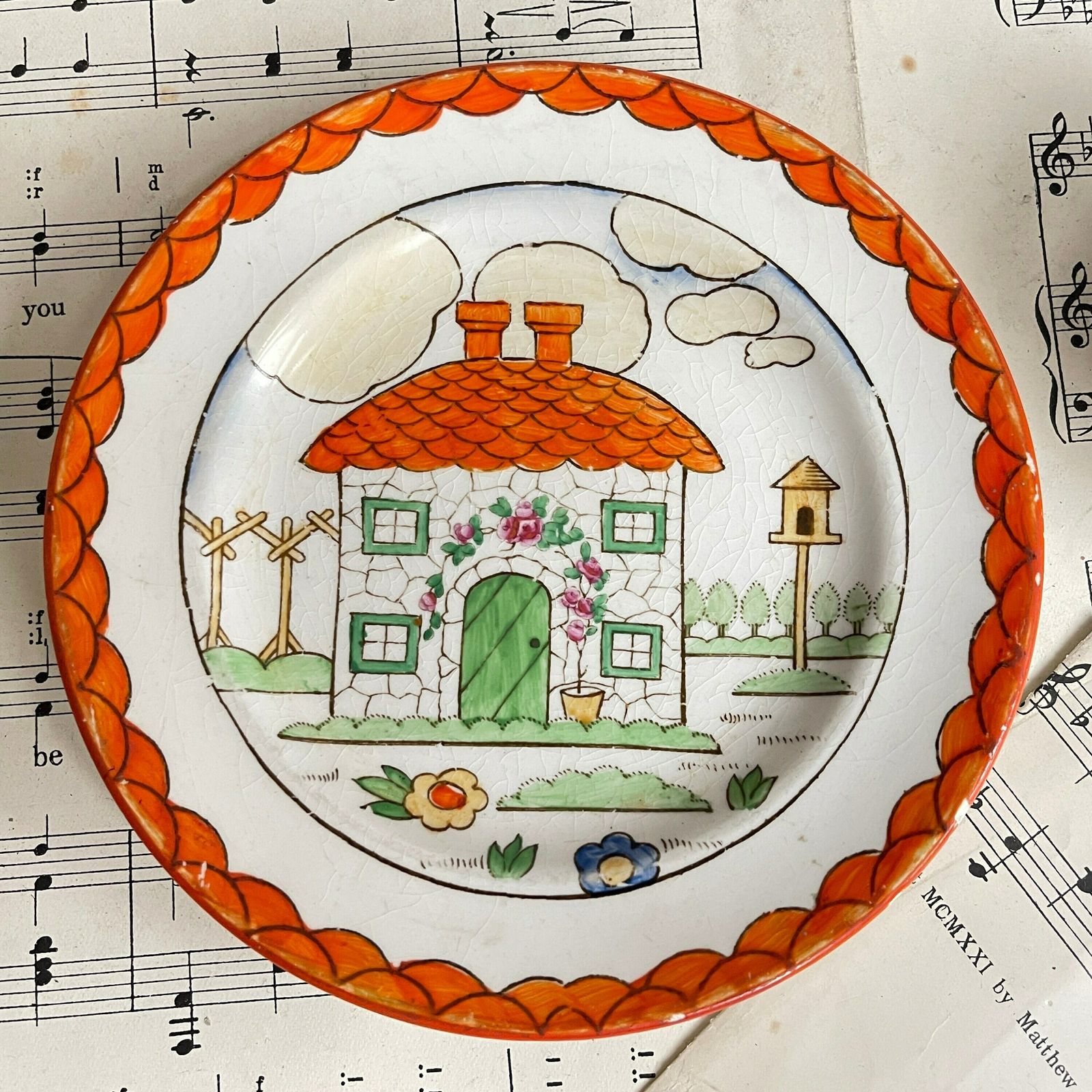 Vintage Rare Booths Red Rufe Silicon China, Tea Cup, Sugar Bowl, Tea Plate, Cottage Design, Collectable photo Home Decor