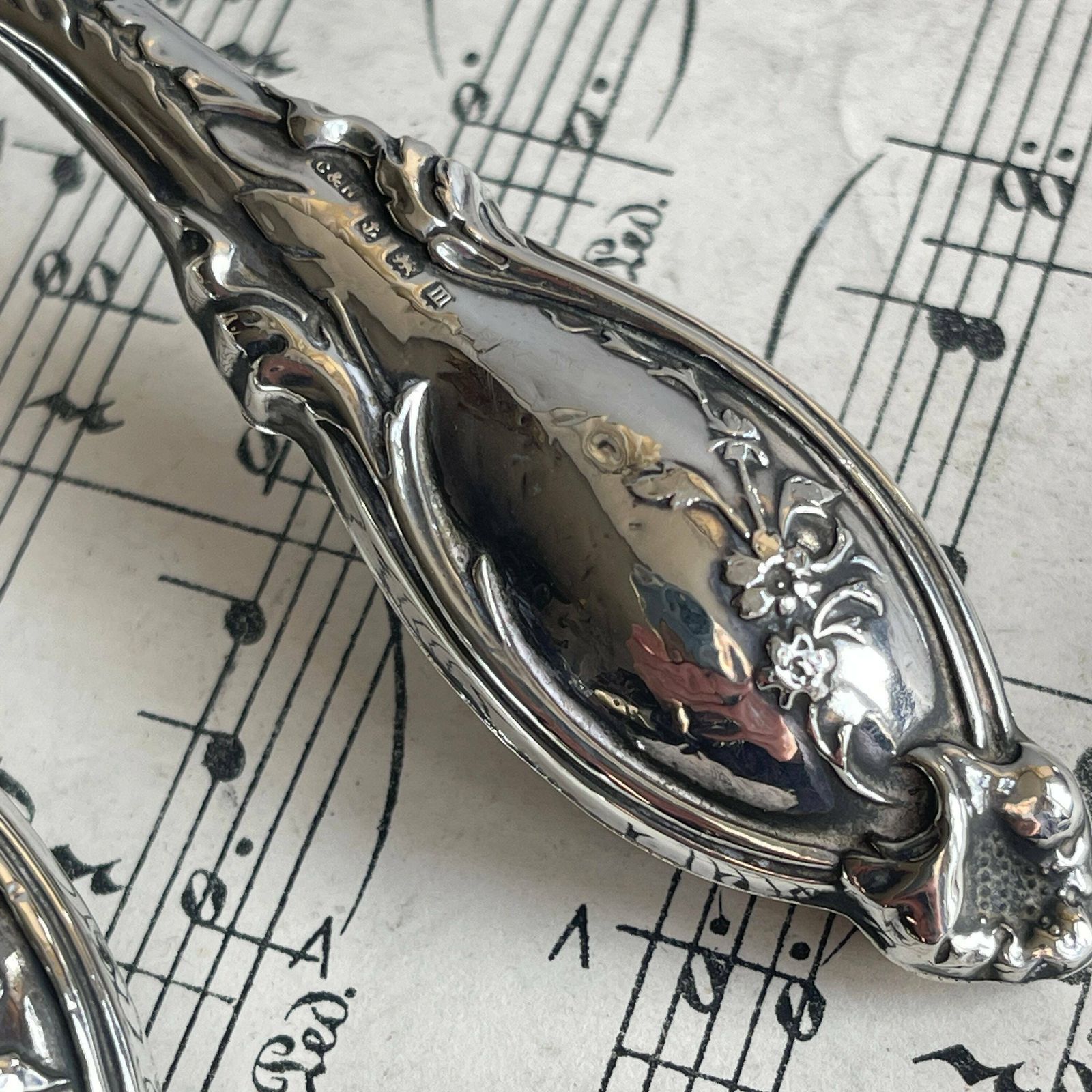 Antique English Silver Glove Stretchers   Edwardian Glove Tongs   Gift For Her   Dressing Table Accesory   Downton Abbey photo Home Decor