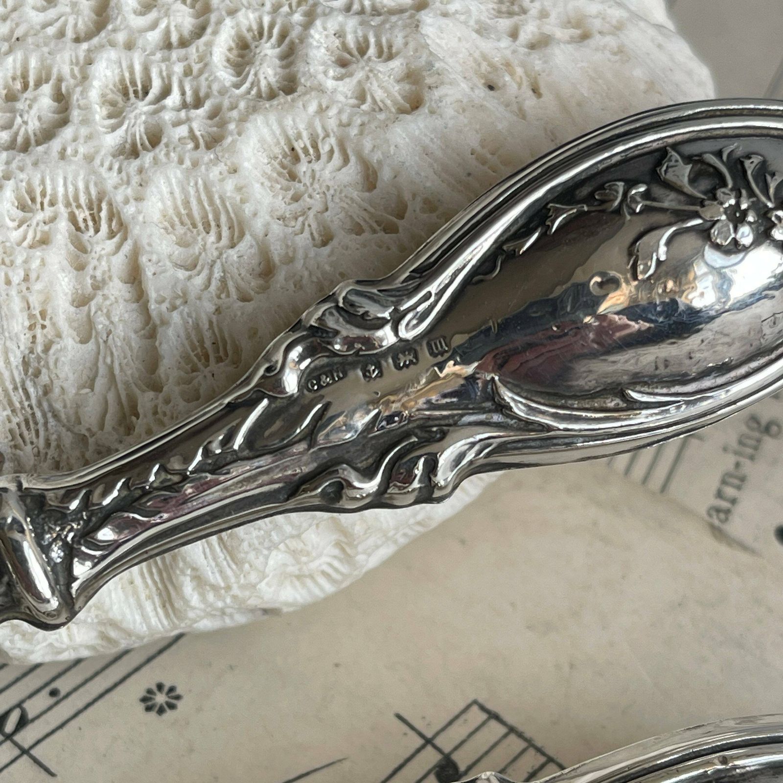 Antique English Silver Glove Stretchers   Edwardian Glove Tongs   Gift For Her   Dressing Table Accesory   Downton Abbey photo 50.0