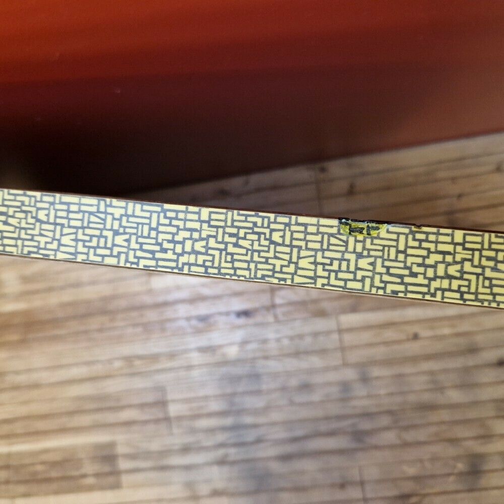 Yellow 1960's Table With Sewing Machine Base photo vintage