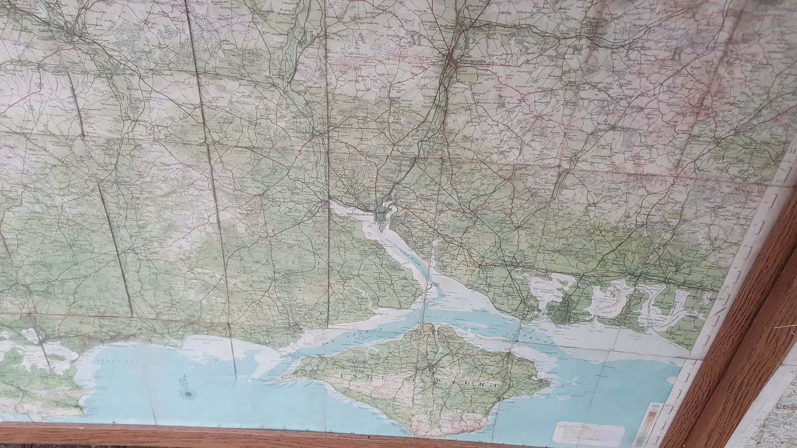 photo furniture 4 Very Large Framed Maps New Forest Middlesex Essex Suffolk Oxford