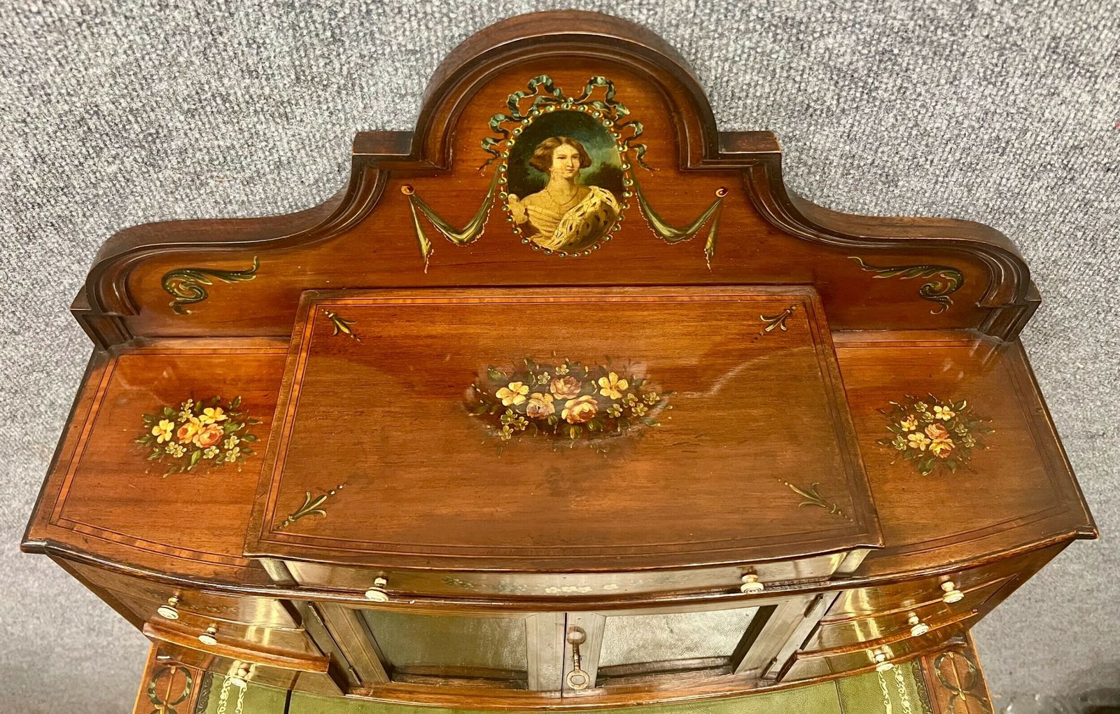 Beautiful Edwardian Ladies Desk Bonheur Du Jour photo vinterior