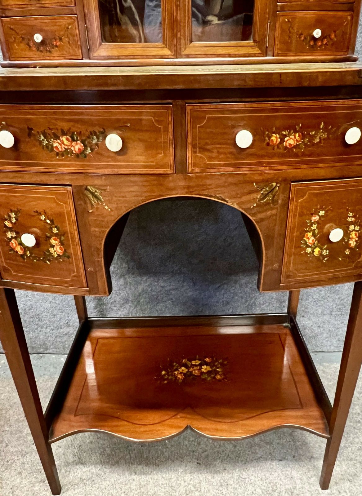 Beautiful Edwardian Ladies Desk Bonheur Du Jour photo vintage