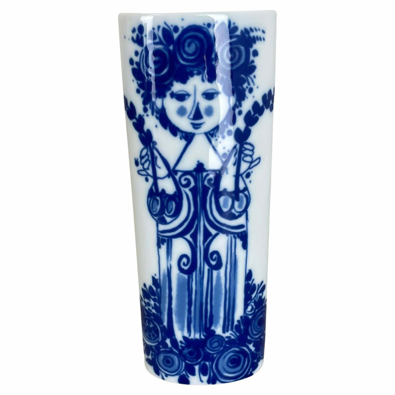 Op Art Porcelain Vase By Björn Wiinblad For Rosenthal Studio Line Germany, 1970s