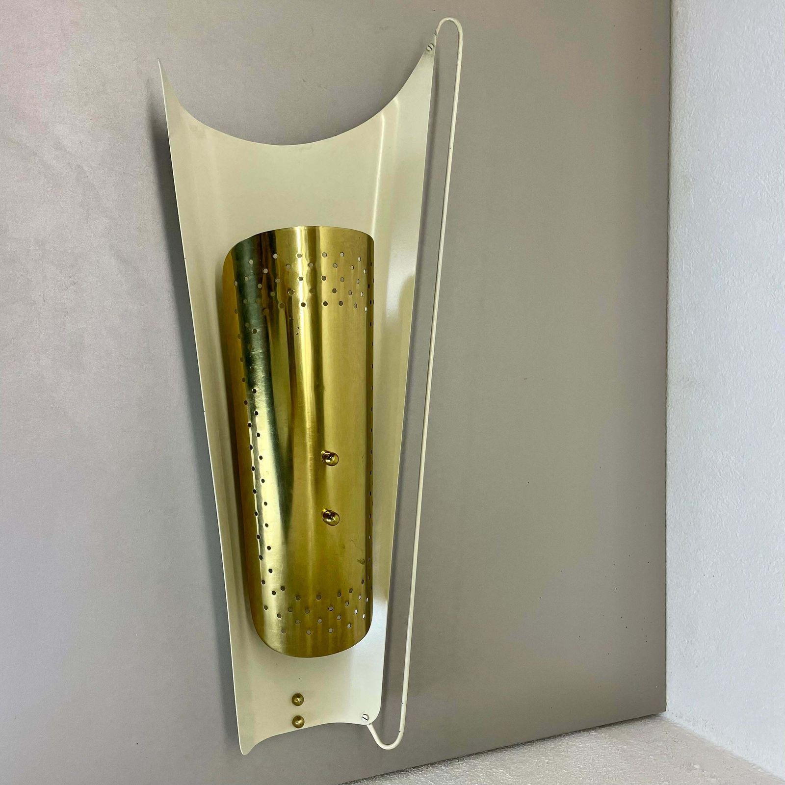 Unique Large 65cm Italian Stilnovo Style Theatre Wall Light Object, Italy 1950s photo furniture