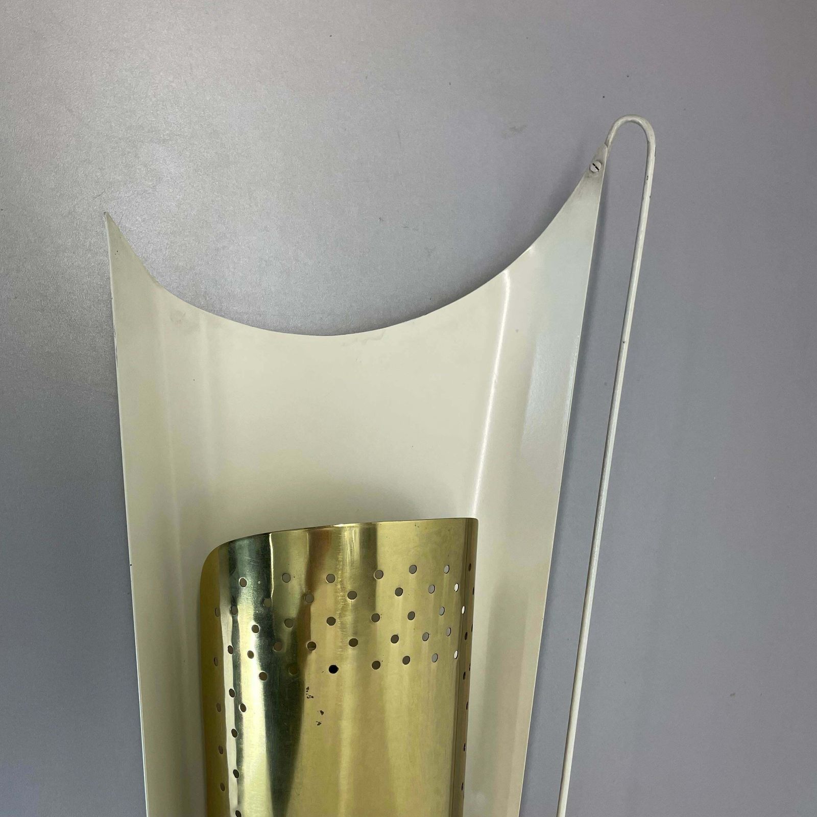 Unique Large 65cm Italian Stilnovo Style Theatre Wall Light Object, Italy 1950s photo for sale