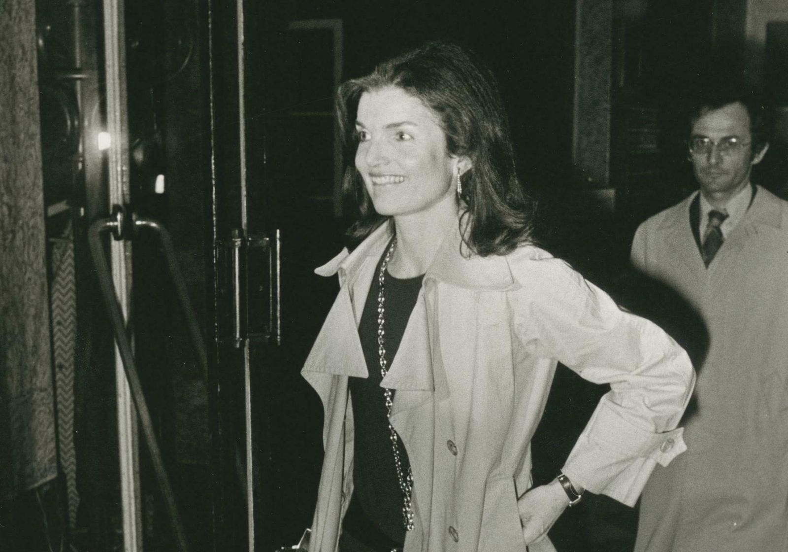 Tony Grylla Jackie Kennedy, Leaving The Hospital, Paris, France, 30 X 20, 5 Cm 1970s photo for sale