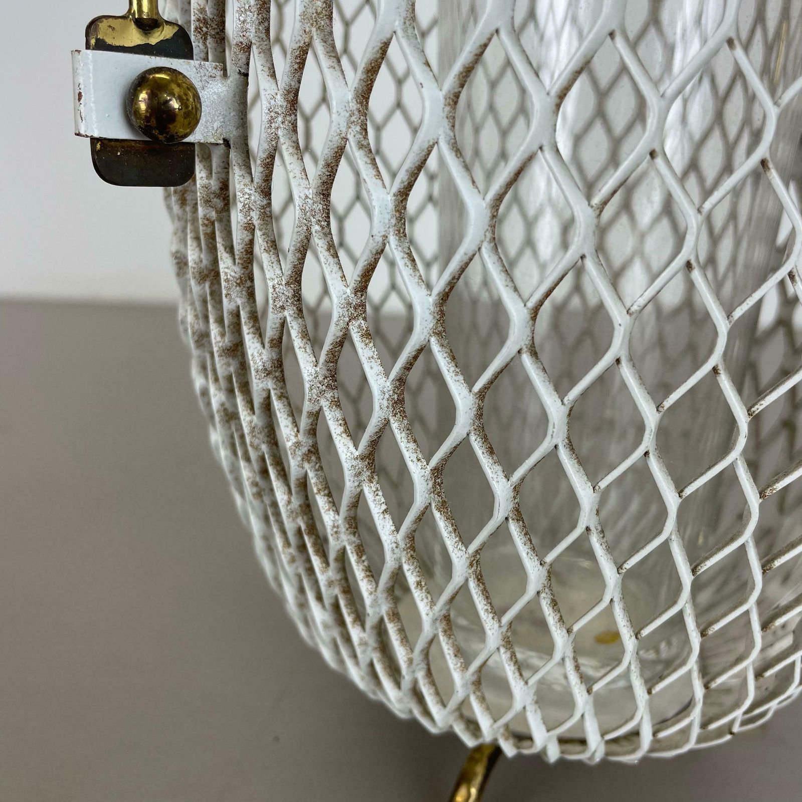Home Decor Modernist Metal Mategot Style Vase Flower Pot Plant Stands Element, France 1950s photo
